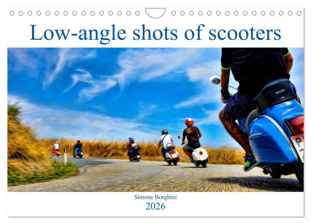 Low-angle shots of scooters (Wall Calendar 2026 DIN A4 landscape), CALVENDO 12 Month Wall Calendar: Vespas in unusual camera angles. Film, Art & Culture