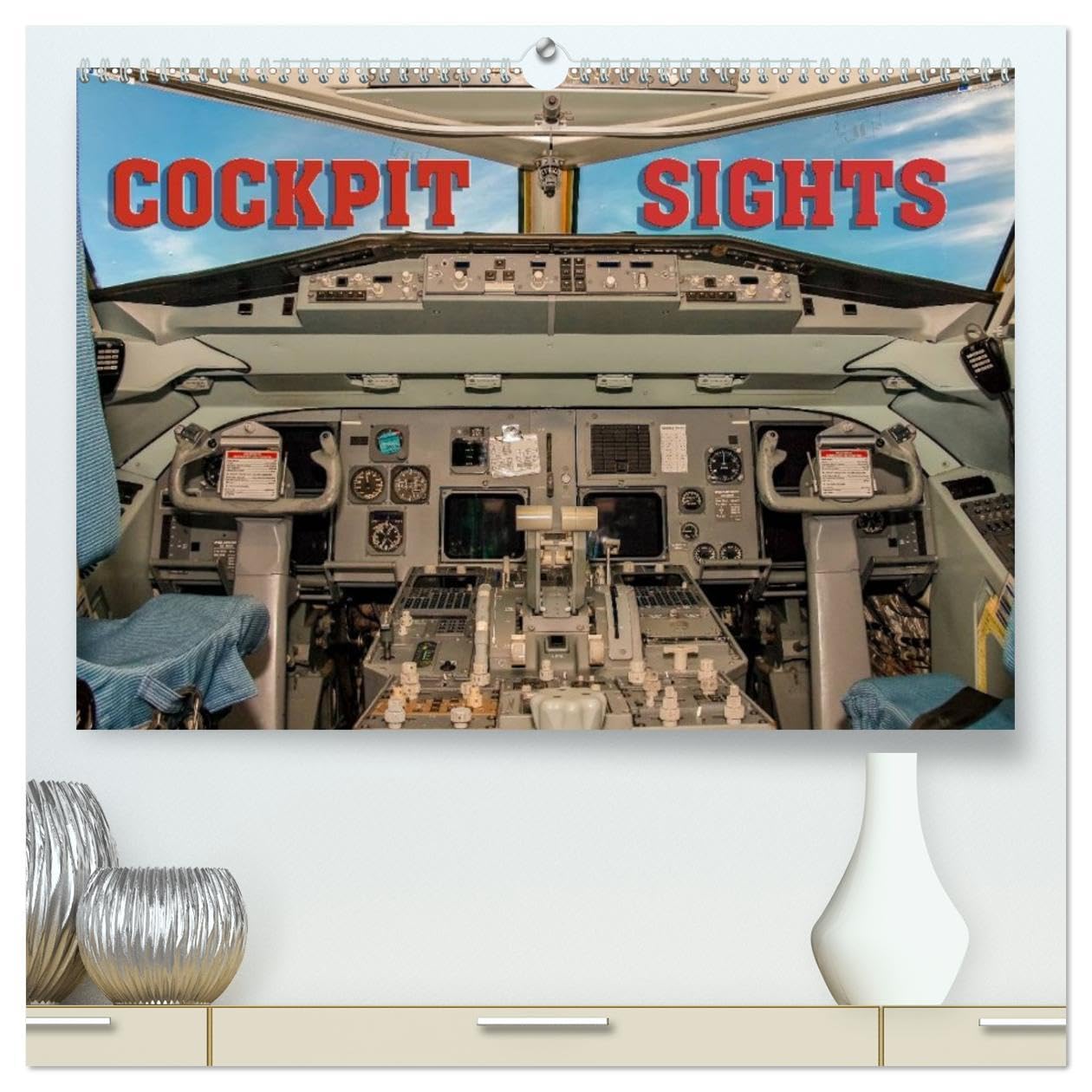 Cockpit sights (High Quality Premium Wall Calendar 2026 DIN A2 landscape),CALVENDO 12 Month Wall Calendar: An exclusive collection of cockpits of civil and military airplanes and helicopters. Books