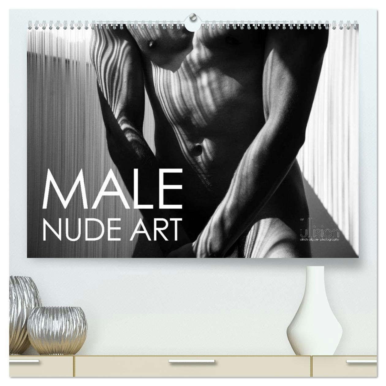 Male Nude Art (High Quality Premium Wall Calendar 2026 DIN A2 landscape),CALVENDO 12 Month Wall Calendar: Stylish men - Nude art in an aesthetic abstraction of lines and bodies Social Sciences