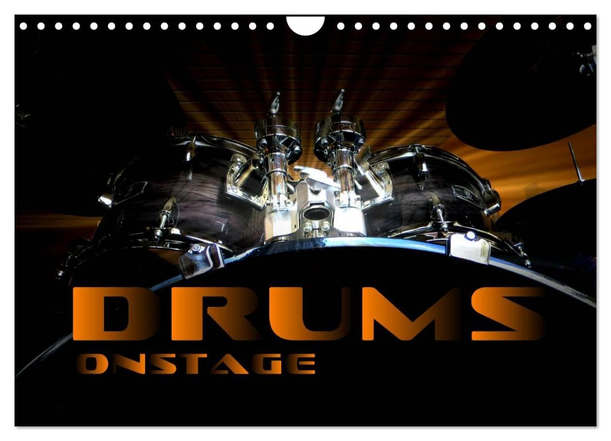 DRUMS ONSTAGE (Wall Calendar 2026 DIN A4 landscape), CALVENDO 12 Month Wall Calendar: Impressive concert photographs and closeups of different drum sets Film, Art & Culture