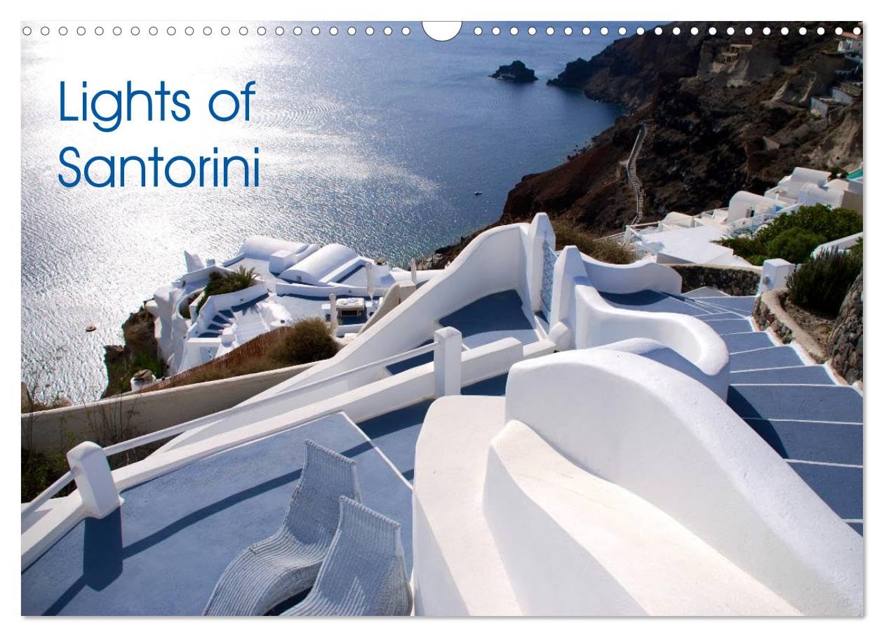 Lights of Santorini (Wall Calendar 2026 DIN A3 landscape), CALVENDO 12 Month Wall Calendar: White and blue of Santorini in Greece Books
