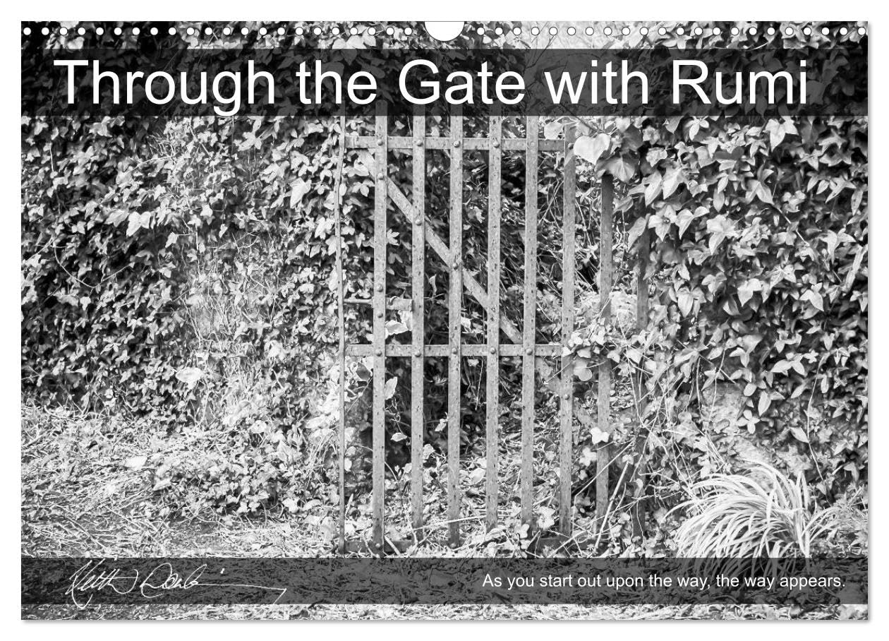 Through the Gate with Rumi (Wall Calendar 2026 DIN A3 landscape), CALVENDO 12 Month Wall Calendar: Black & white gates in Ireland's South East with Rumi wisdom sayings. Leisure, Home & Garden