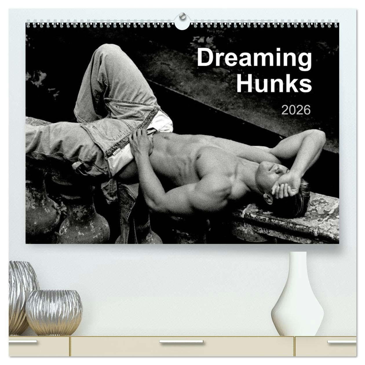 Dreaming Hunks 2026 (High Quality Premium Wall Calendar 2026 DIN A2 landscape),CALVENDO 12 Month Wall Calendar: Handsome, dreaming and sleeping nude ... and white erotic and artistic photographs. Social Sciences