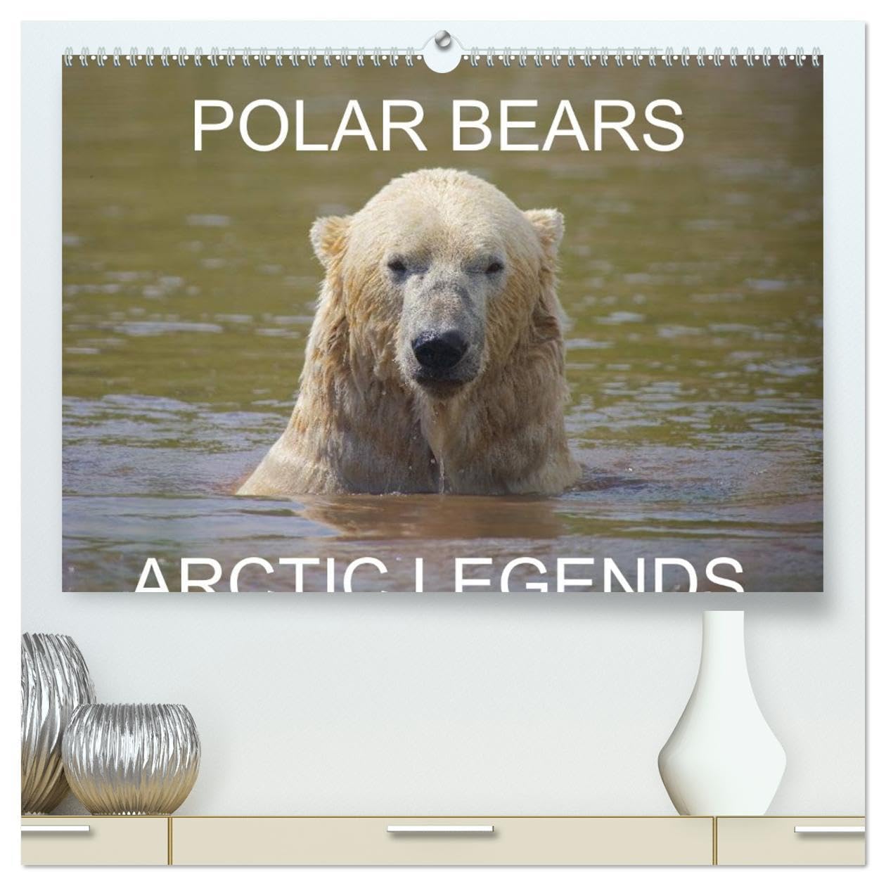 POLAR BEARS - ARCTIC LEGENDS (High Quality Premium Wall Calendar 2026 DIN A2 landscape),CALVENDO 12 Month Wall Calendar: 2 Male Polar Bears compete in a test of strength. Leisure, Home & Garden