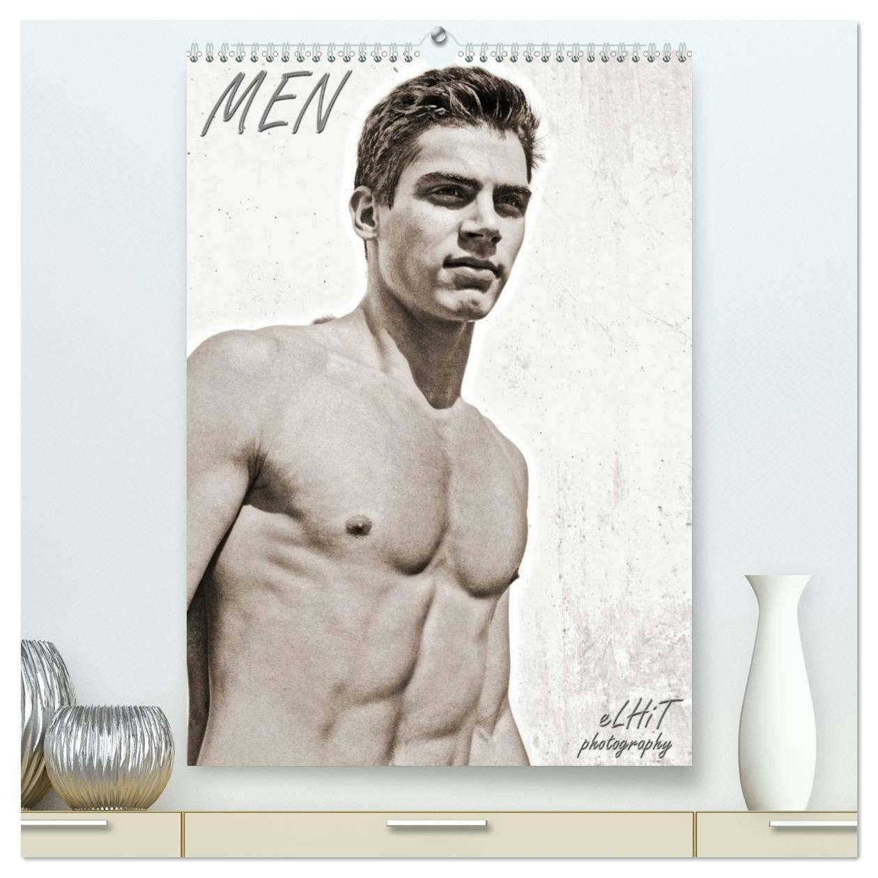 MEN by eLHiT photography (High Quality Premium Wall Calendar 2026 DIN A2 portrait),CALVENDO 12 Month Wall Calendar: shirtless males, monthly calendar, 14 pages Social Sciences