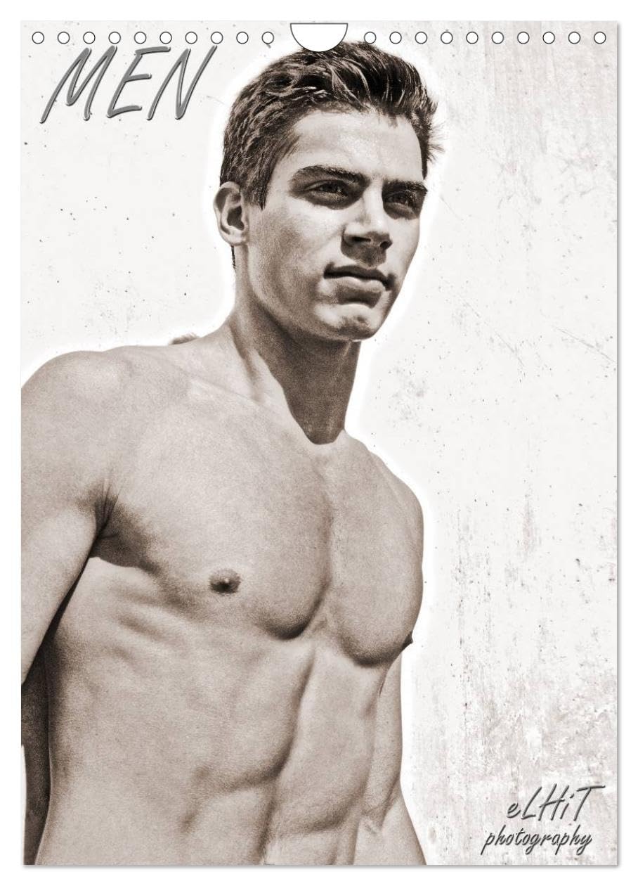 MEN by eLHiT photography (Wall Calendar 2026 DIN A4 portrait), CALVENDO 12 Month Wall Calendar: shirtless males, monthly calendar, 14 pages Social Sciences