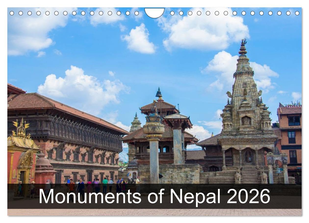 Monuments of Nepal 2026 (Wall Calendar 2026 DIN A4 landscape), CALVENDO 12 Month Wall Calendar: The best photos from Wiki Loves Monuments, the world's largest photo competition on Wikipedia Books