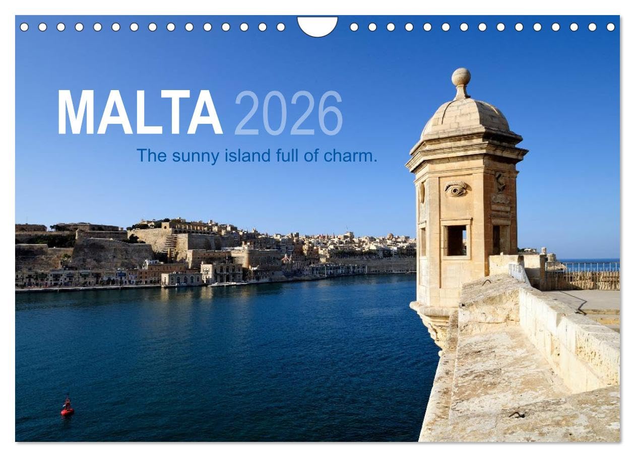 Malta. The sunny island full of charm. (Wall Calendar 2026 DIN A4 landscape), CALVENDO 12 Month Wall Calendar: Some fantastic photographs of the islands Malta and Gozo. Leisure, Home & Garden