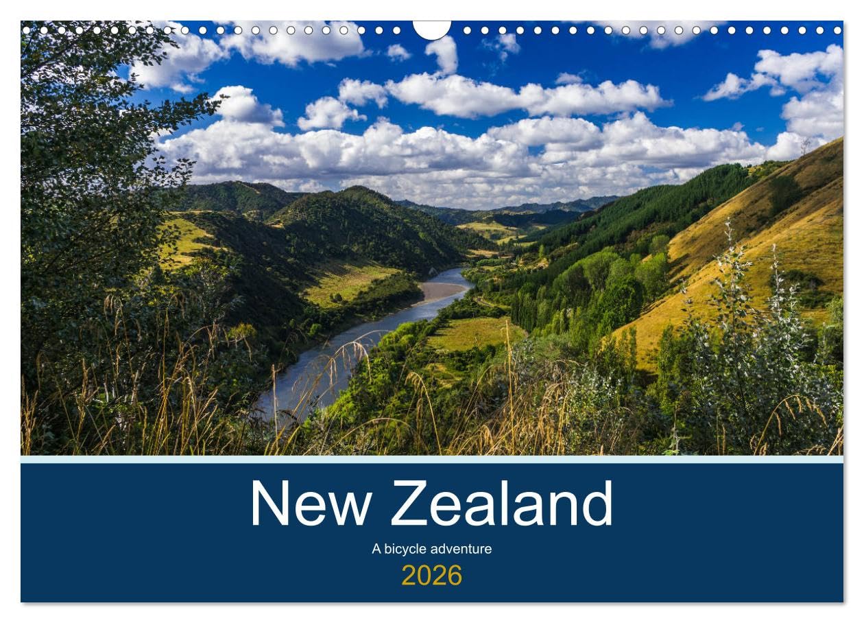 New Zealand - A bicycle adventure (Wall Calendar 2026 DIN A3 landscape), CALVENDO 12 Month Wall Calendar: Photos of a bicycle adventure across the North and South Island of New Zealand Leisure, Home & Garden