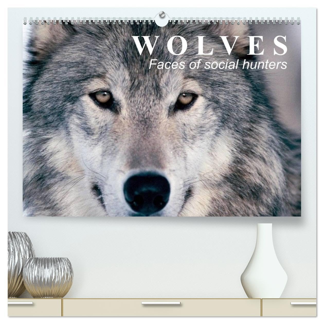 Wolves ¿ Faces of social hunters (High Quality Premium Wall Calendar 2026 DIN A2 landscape),CALVENDO 12 Month Wall Calendar: Fascinating creatures between truth and fairy tales Natural Sciences