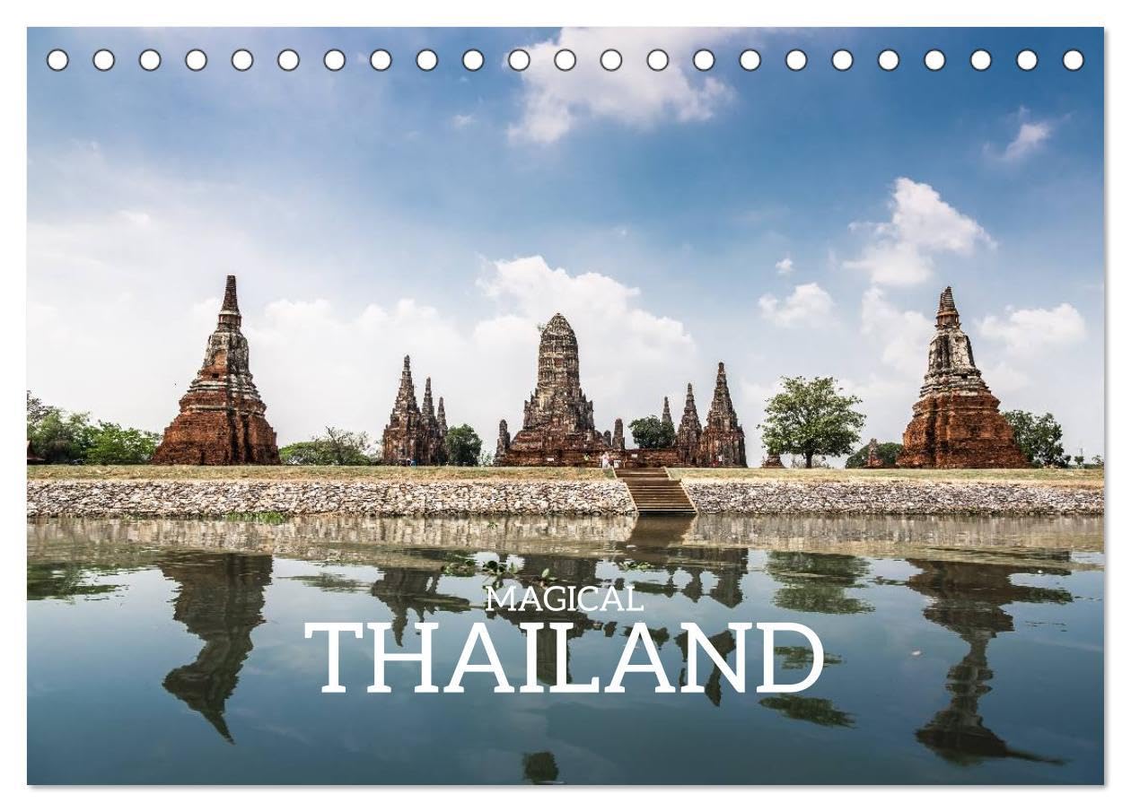 Magical Thailand (Desk Calendar 2026 DIN A5 landscape), CALVENDO 12 Month DeskCalendar: Thailand beams with a lustrous hue from its gaudy temples and golden beaches to the ever-comforting Thai smile Leisure, Home & Garden