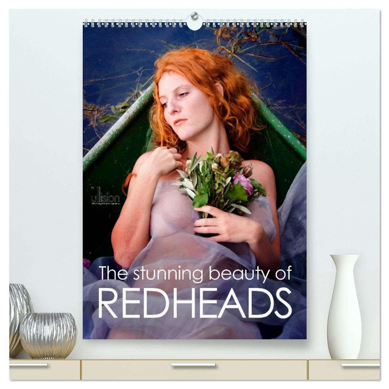 The stunning beauty of REDHEADS (High Quality Premium Wall Calendar 2026 DIN A2 portrait),CALVENDO 12 Month Wall Calendar: sensual - beauty - longing, Month Calendar, in the magic of red hair Eroticism