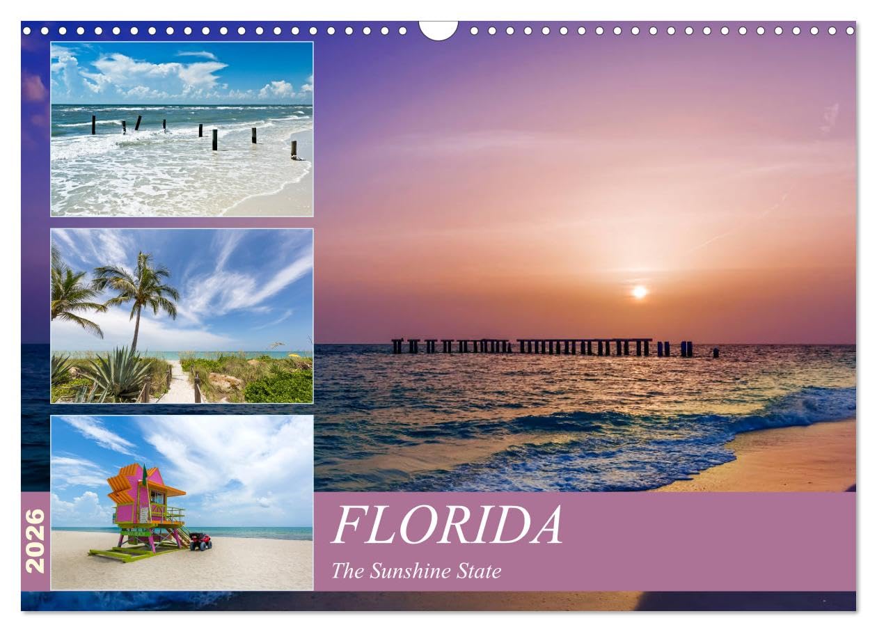 FLORIDA The Sunshine State (Wall Calendar 2026 DIN A3 landscape), CALVENDO 12 Month Wall Calendar: Sun, beach, palm trees and quiet places Film, Art & Culture