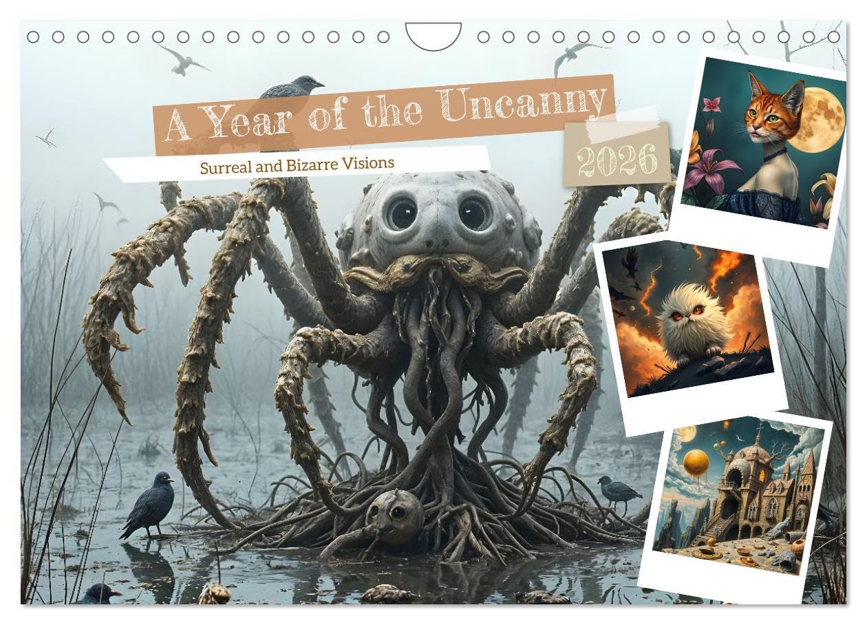 A Year of the Uncanny (Wall Calendar 2026 DIN A4 landscape), CALVENDO 12 Month Wall Calendar: Surreal and Bizarre Visions Film, Art & Culture