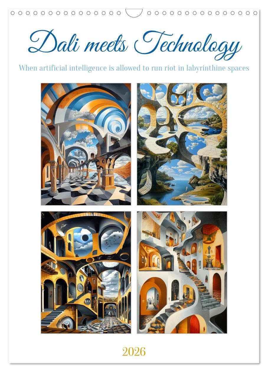 Dali meets Technology (Wall Calendar 2026 DIN A3 portrait), CALVENDO 12 Month Wall Calendar: Buildings that defy logic and inspire the imagination Film, Art & Culture