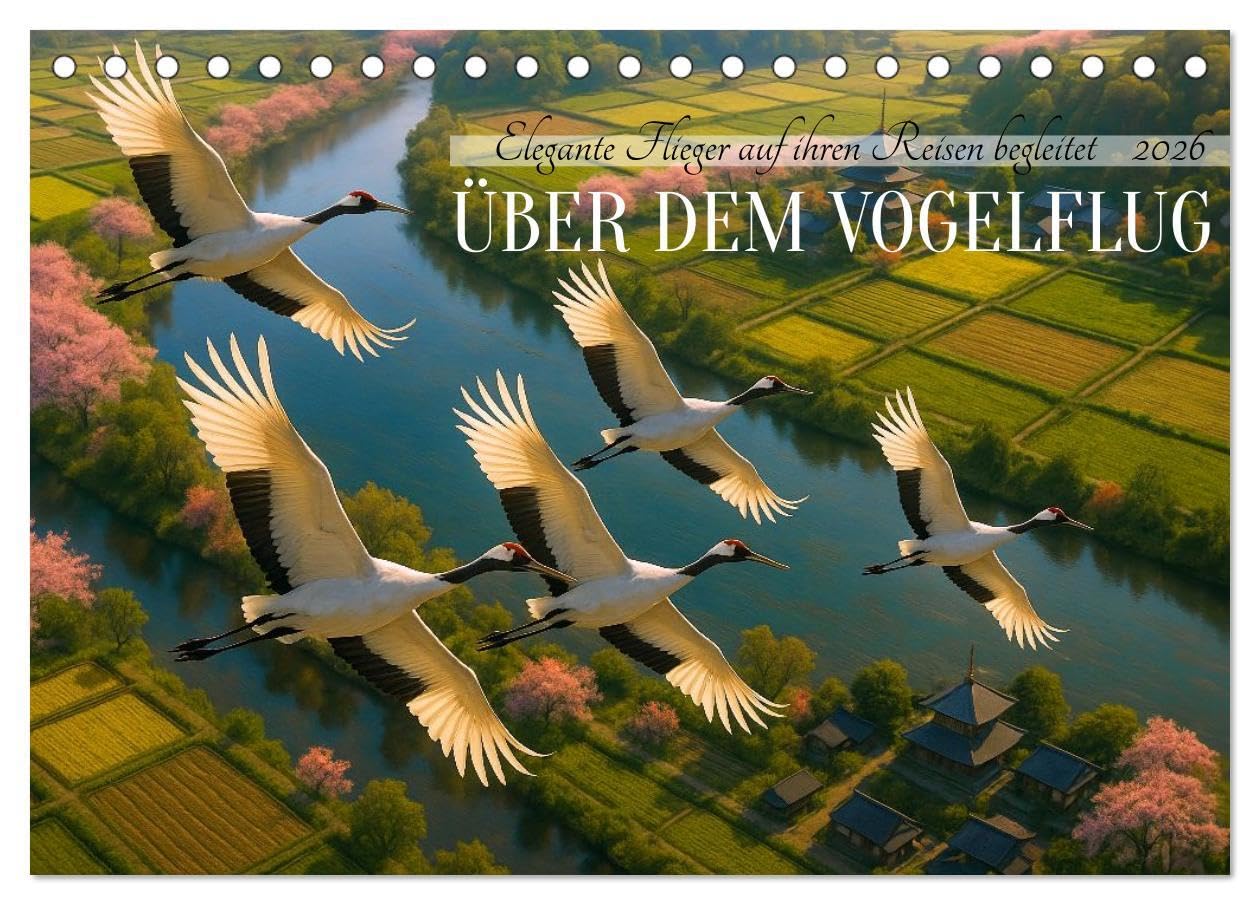 Über dem Vogelflug (Tischkalender 2026 DIN A5 quer), CALVENDO Monatskalender: Faszinierende Momente und außergewöhnliche Perspektiven der eleganten Flieger (CALVENDO Tiere) Natural Sciences