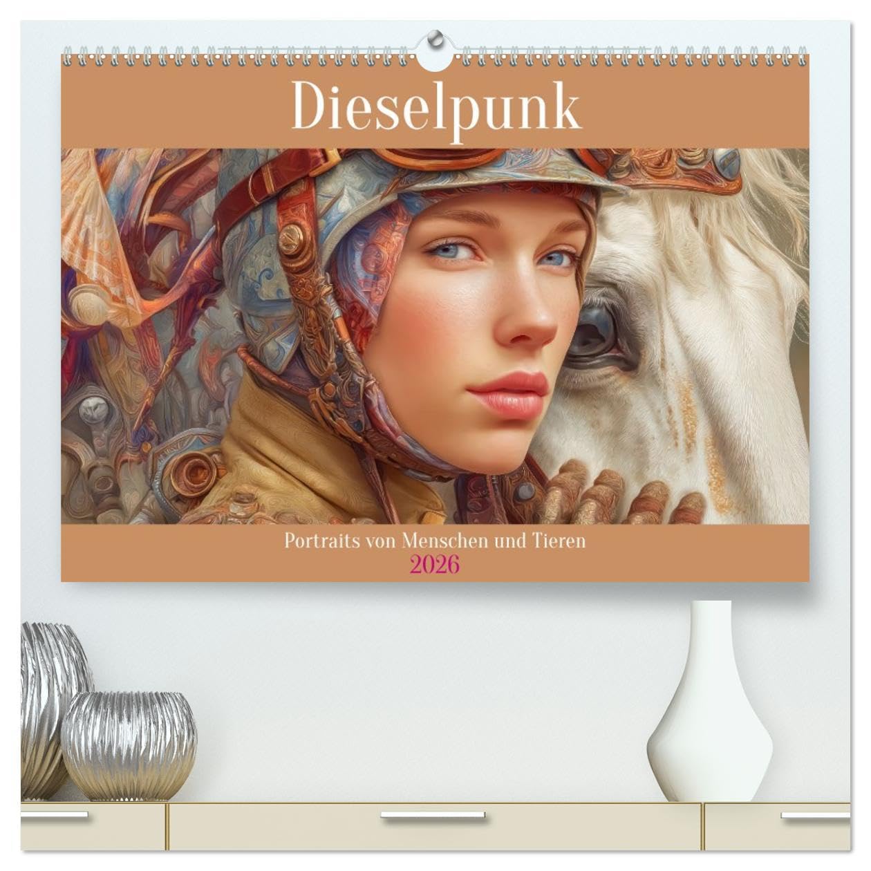 Dieselpunk - Portraits von Menschen und Tieren (hochwertiger Premium Wandkalender 2026 DIN A2 quer), Kunstdruck in Hochglanz: Kunstvoll umgesetzter Dieselpunk (CALVENDO Kunst) Film, Art & Culture