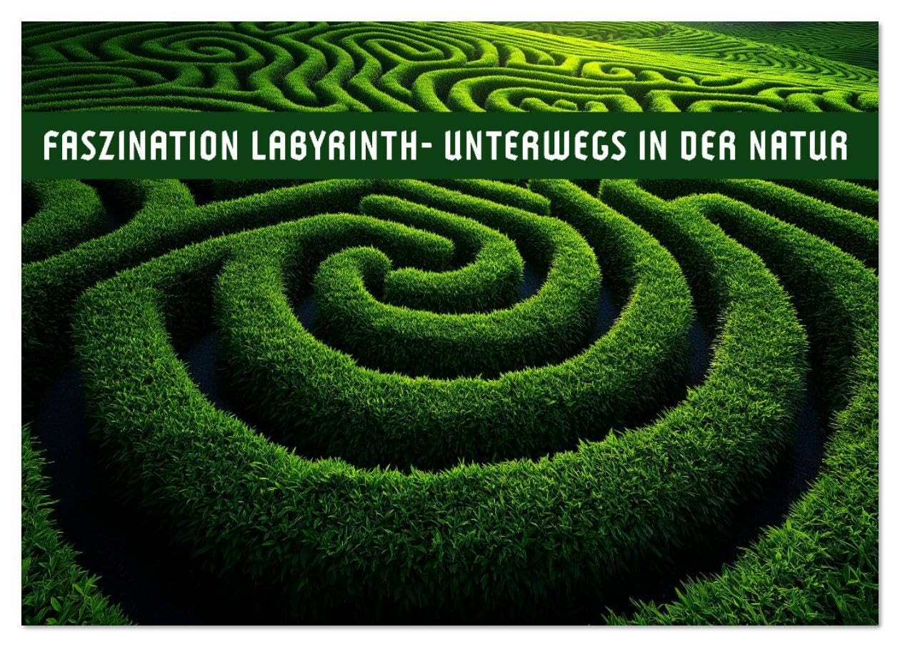 Faszination LABYRINTH - unterwegs in der Natur (Tischkalender 2026 DIN A5 quer), CALVENDO Monatskalender: Wo Natur und Stille sich begegnen (CALVENDO Natur) Leisure, Home & Garden