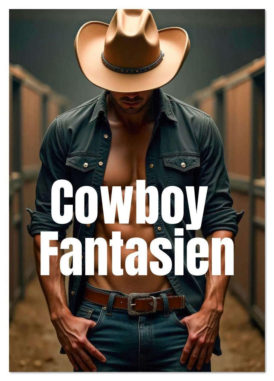 Cowboy Fantasien (Wandkalender 2026 DIN A2 hoch), CALVENDO Monatskalender: Durch das Kahr mit verführerischen Westernhelden (CALVENDO Erotik) Calendars