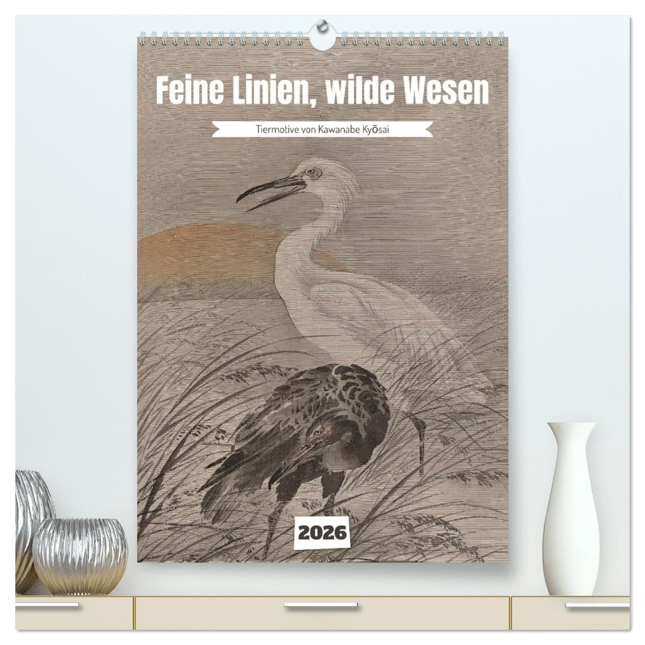 Feine Linien, wilde Wesen (hochwertiger Premium Wandkalender 2026 DIN A2 hoch), Kunstdruck in Hochglanz: Tierisch schön – meisterhaft gezeichnet. (CALVENDO Kunst) Arts & Music