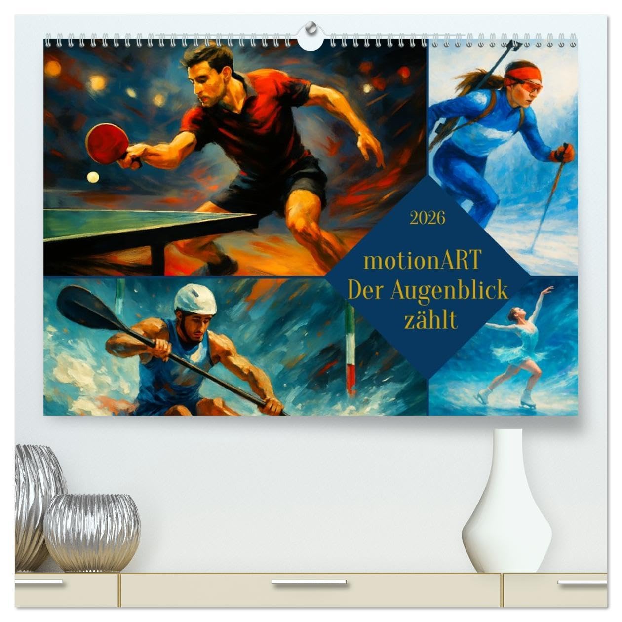 motionART Der Augenblick zählt (hochwertiger Premium Wandkalender 2026 DIN A2 quer), Kunstdruck in Hochglanz: Ein Jahr mit der Energie des Sports (CALVENDO Sport) Leisure, Home & Garden