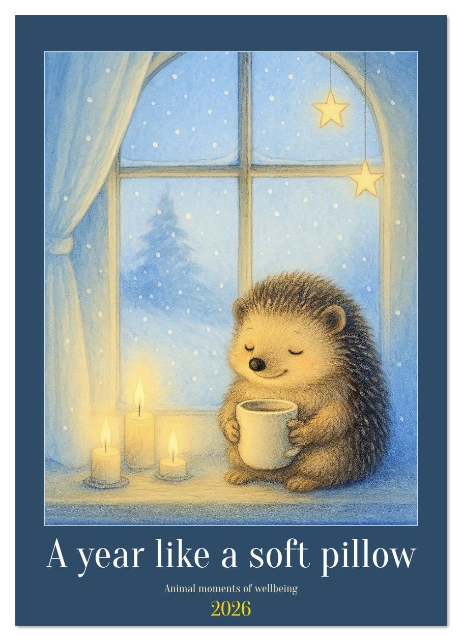 A year like a soft pillow - Animal moments of wellbeing (Wall Calendar 2026 DIN A3 portrait), CALVENDO 12 Month Wall Calendar: A fairytale animal world to snuggle up in Books