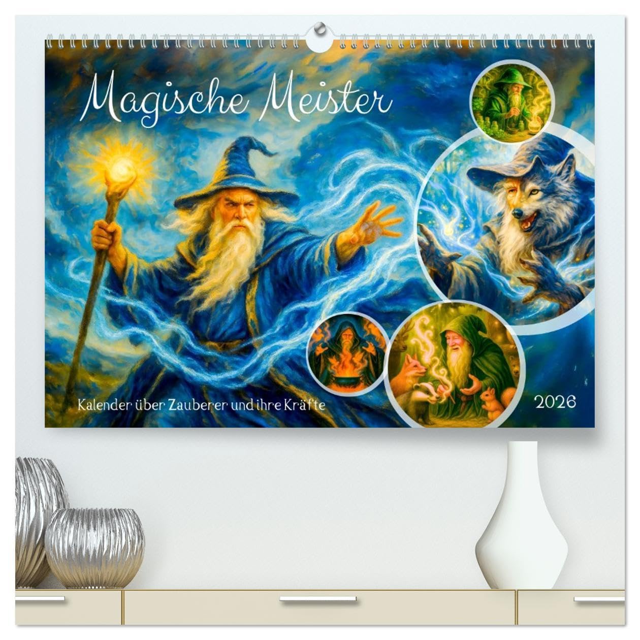 Magische Meister - Kalender über Zauberer und ihre Kräfte (hochwertiger Premium Wandkalender 2026 DIN A2 quer), Kunstdruck in Hochglanz: Ein ... und geheimen Ritualen (CALVENDO Spass) Social Sciences