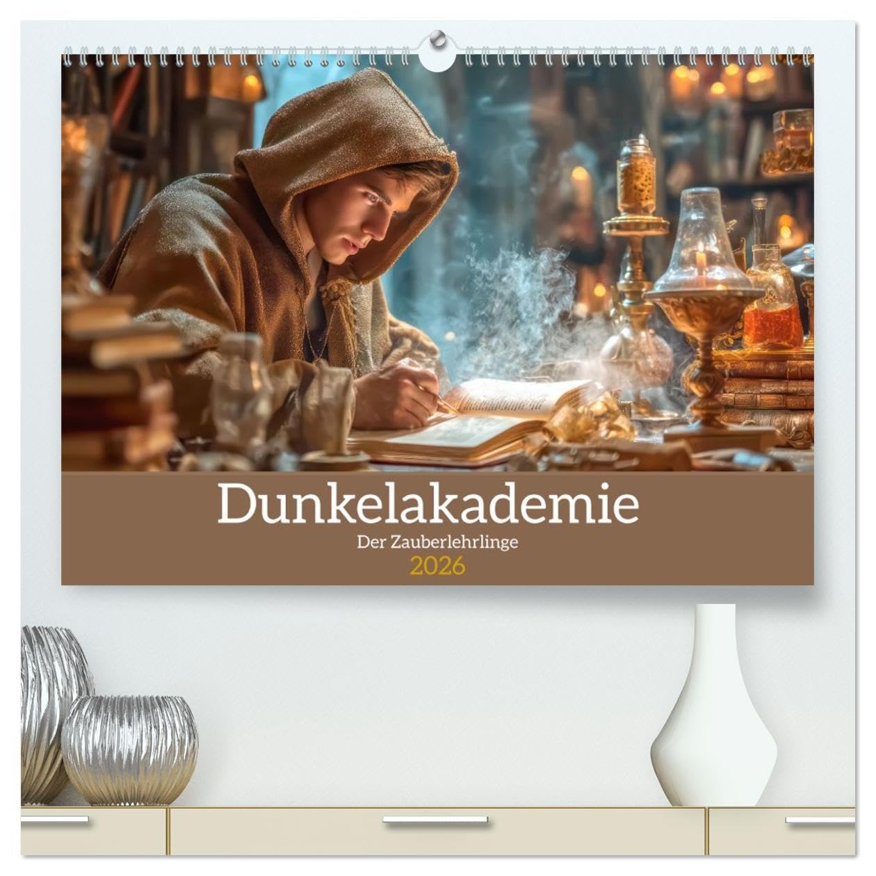Dunkelakademie - Der Zauberlehrlinge (hochwertiger Premium Wandkalender 2026 DIN A2 quer), Kunstdruck in Hochglanz: Schattenuniversität der Magie (CALVENDO Menschen) Leisure, Home & Garden