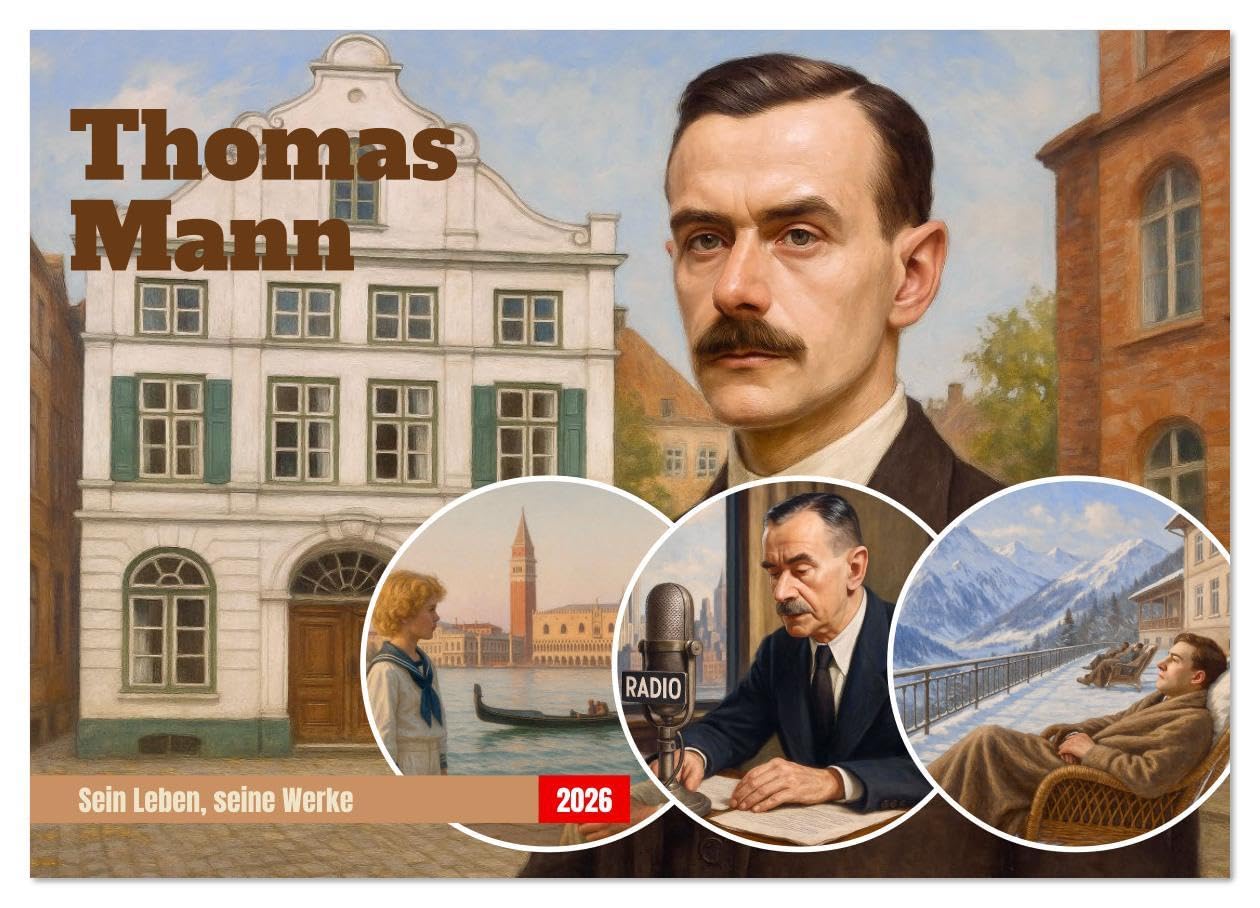 Thomas Mann. Sein Leben, seine Werke (Wandkalender 2026 DIN A3 quer), CALVENDO Monatskalender: Ein inspirierender Kalender für alle, die Literatur lieben. (CALVENDO Kunst) Film, Art & Culture