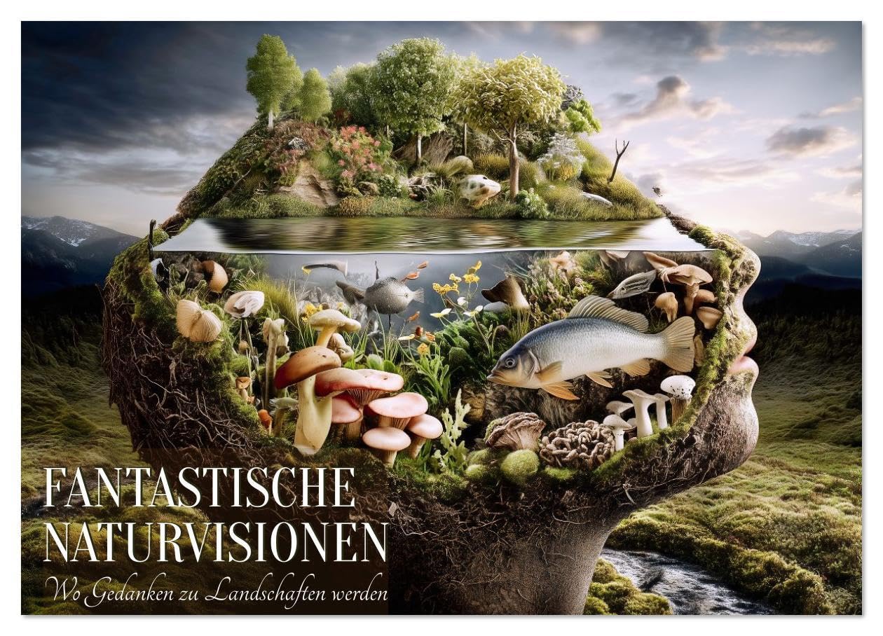 Fantastische Naturvisionen. Wo Gedanken zu Landschaften werden (Wandkalender 2026 DIN A3 quer), CALVENDO Monatskalender: KI-generierte ... eine greifbare Form annimmt. (CALVENDO Natur) Photography