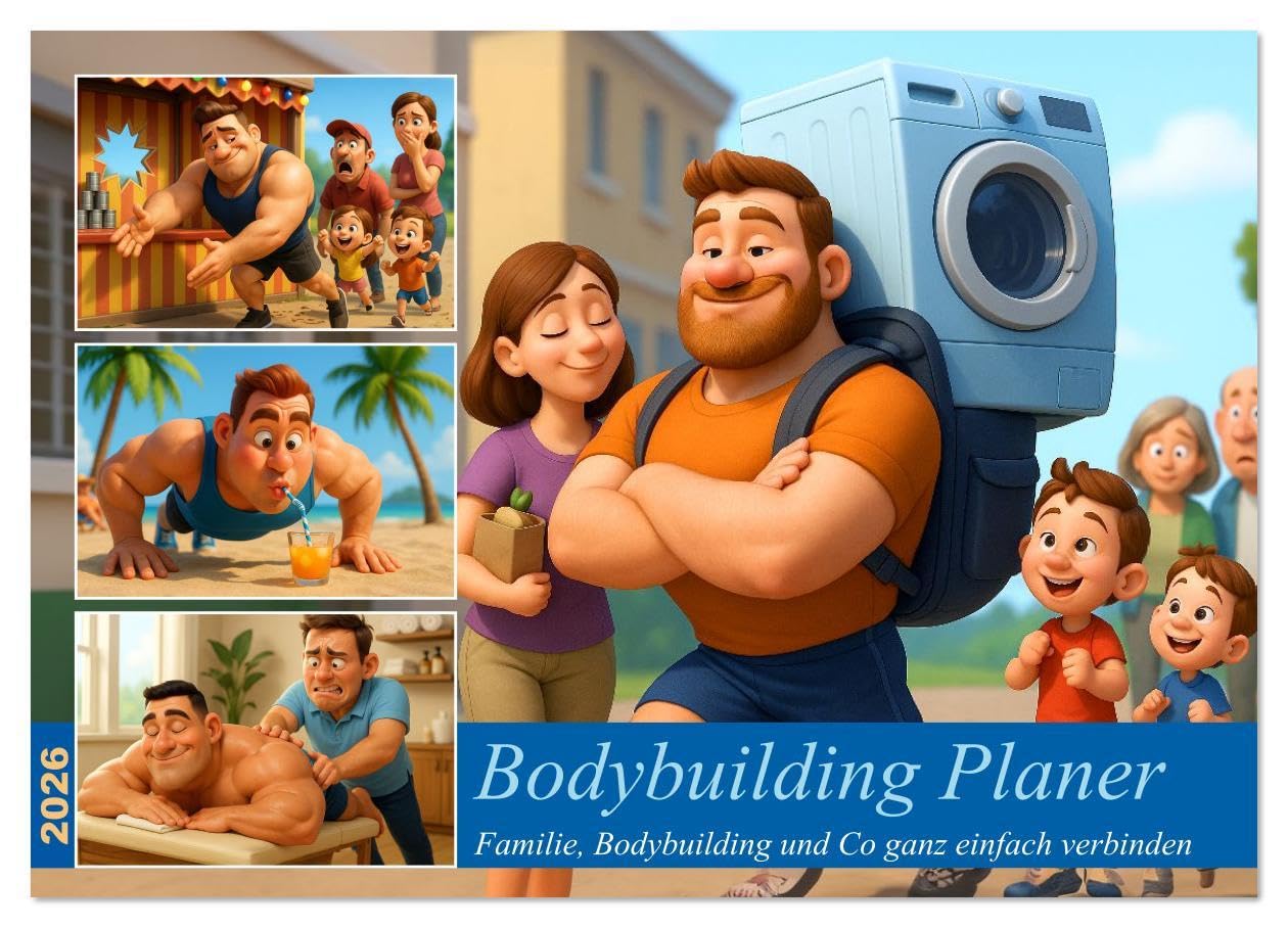 Bodybuilding Planer (Wandkalender 2026 DIN A3 quer), CALVENDO Monatskalender: Familienleben und Kraftsport? Kann man ganz einfach miteinander verbinden (CALVENDO Spass) Social Sciences