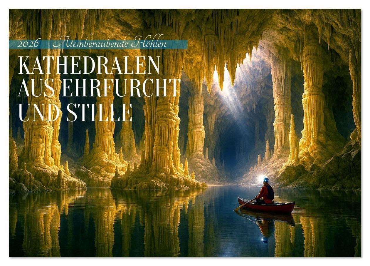 Kathedralen aus Ehrfurcht und Stille (Tischkalender 2026 DIN A5 quer), CALVENDO Monatskalender: Eine fantasievolle Reise in verborgene Ebenen der Erde (CALVENDO Wissenschaft) Leisure, Home & Garden