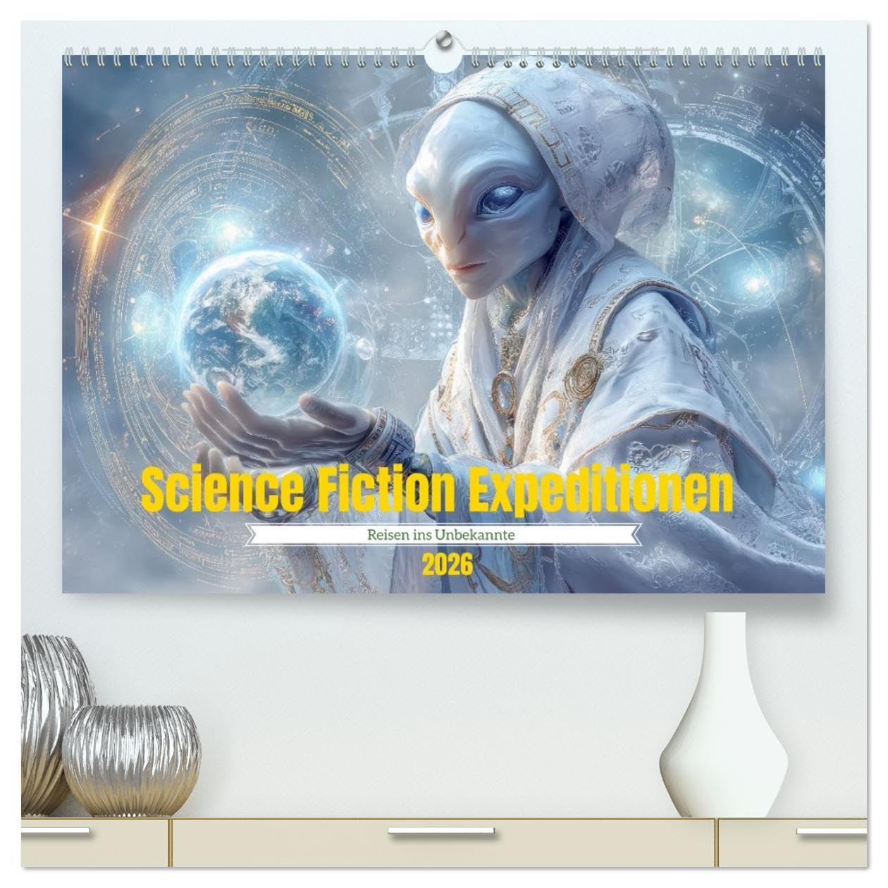 Science Fiction Expeditionen - Reisen ins Unbekannte (hochwertiger Premium Wandkalender 2026 DIN A2 quer), Kunstdruck in Hochglanz: Intergalaktischen Erzählungen (CALVENDO Wissenschaft) Leisure, Home & Garden