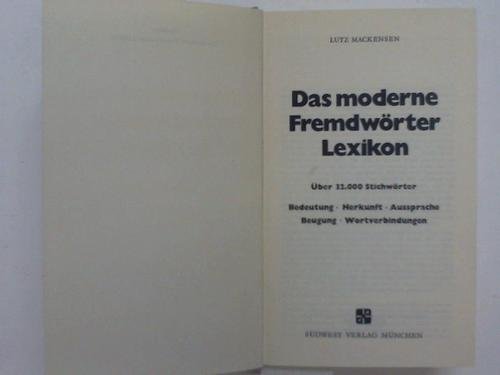 Product Image: Das moderne Fremdwörterlexikon.