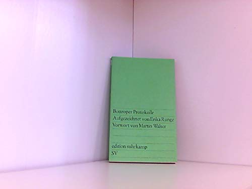 Bottroper Protokolle. Vorwort von Martin Walser Books