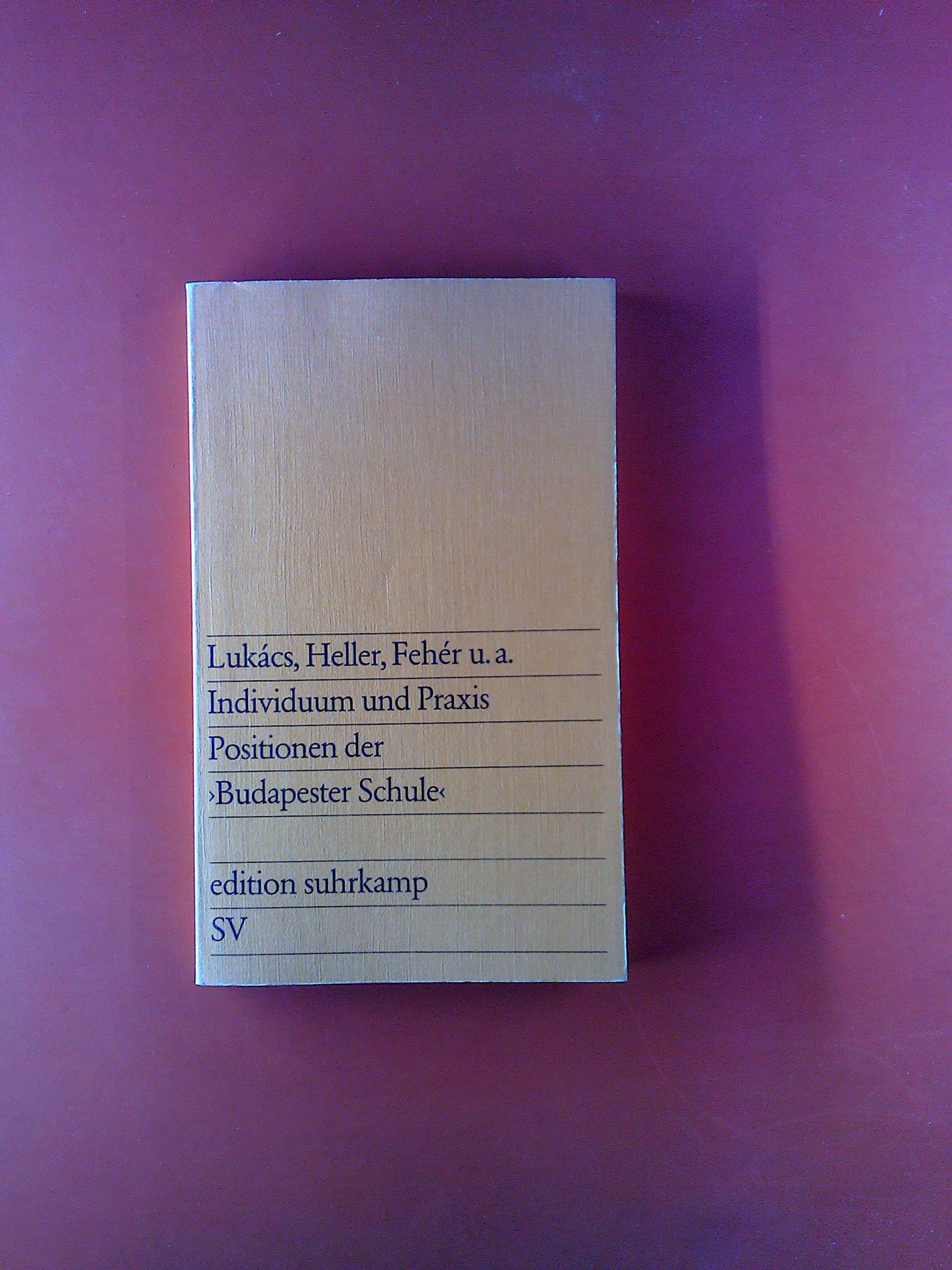 Individuum und Praxis - Positionen der "Budapester Schule", Books