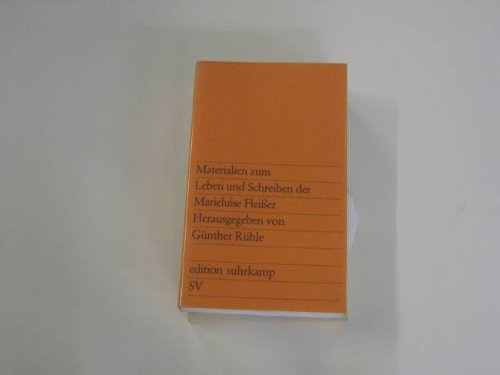 Materialien zum Leben und Schreiben der Marieluise Fleisser. Books