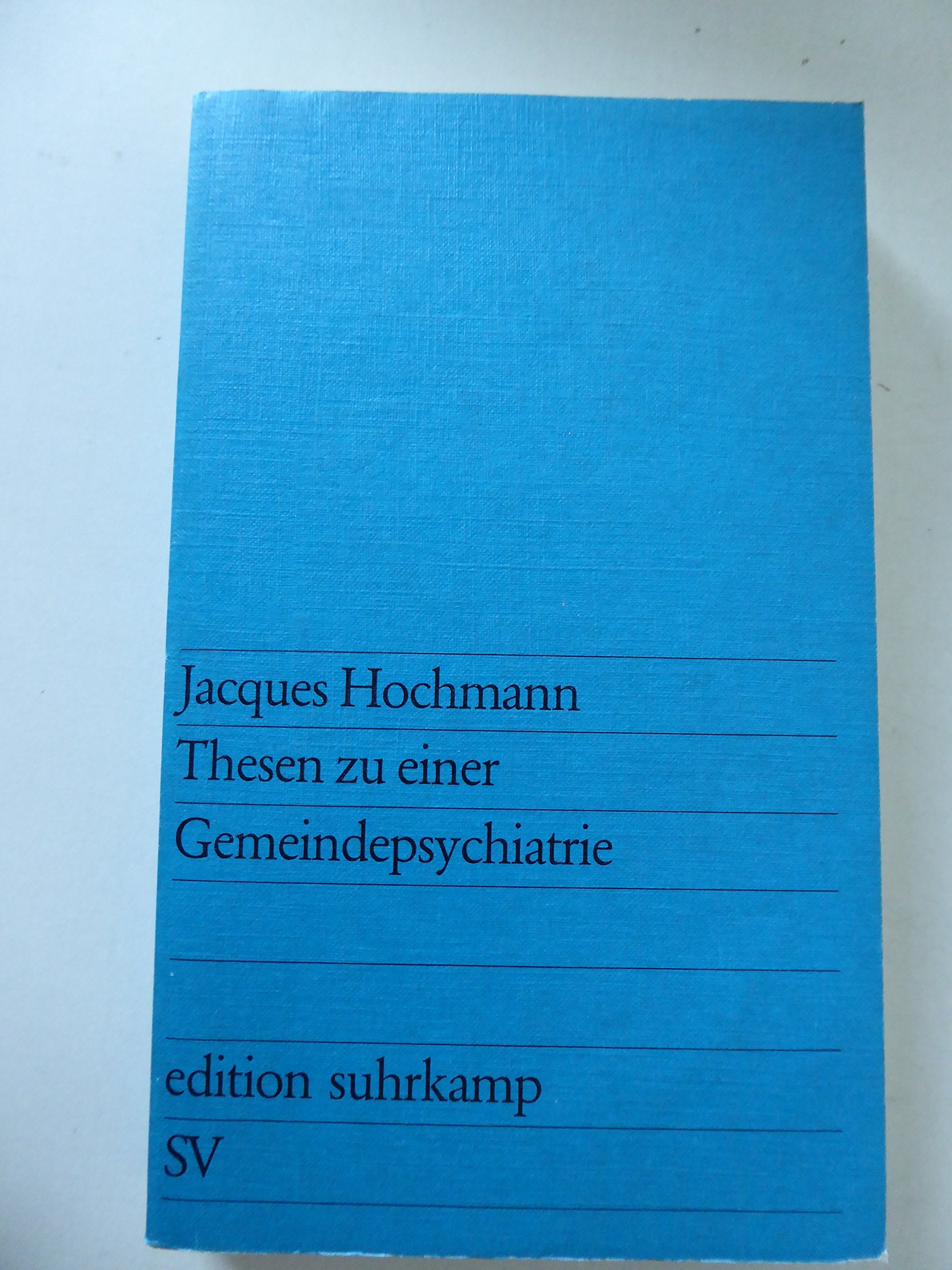 Product Image: Thesen zu einer Gemeindepsychiatrie.