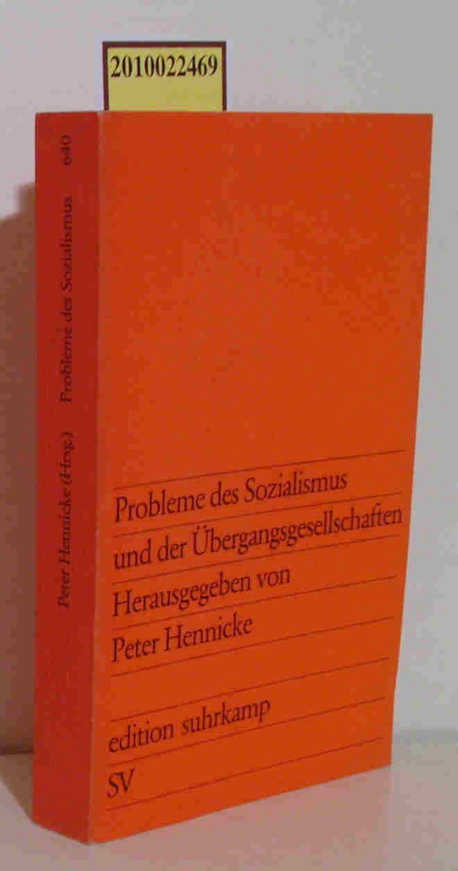 Probleme des Sozialismus und der Übergangsgesellschaften1973 Books
