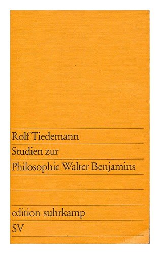Studien zur Philosophie Walter Benjamins Science