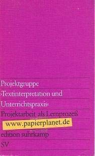 Projektarbeit als Lernprozeß .(3518006754) Books