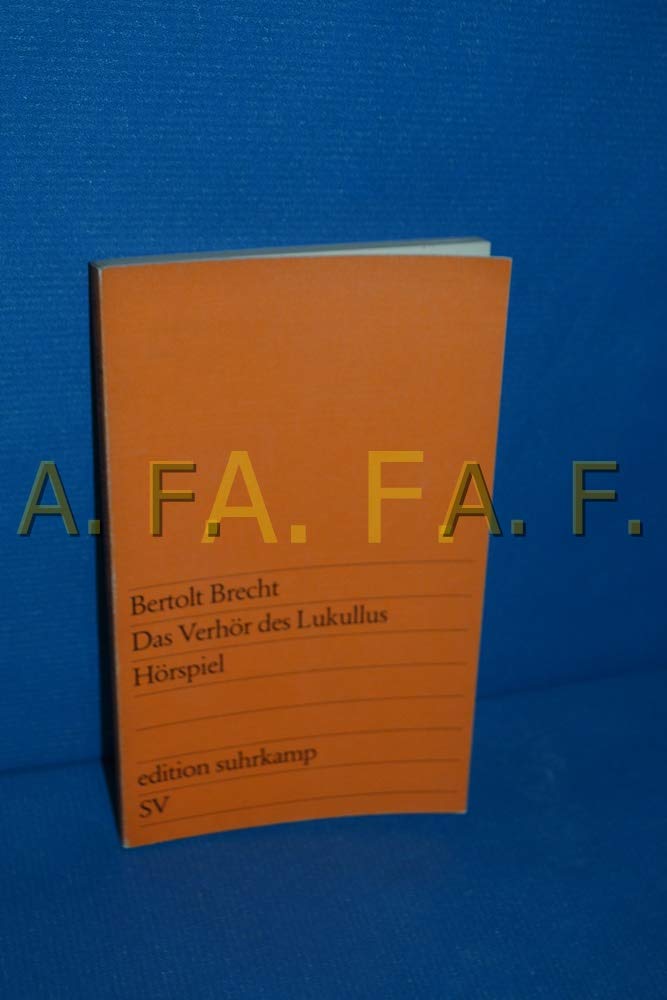 Product Image: Das Verhör des Lukullus. Hörspiel.
