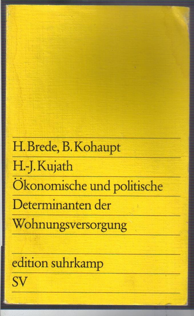 Ökonomische und politische Determinanten der Wohnungsversorgung. Books