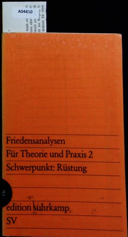 Friedensanalysen für Theorie und Praxis II. Schwerpunkt: Rüstung Books
