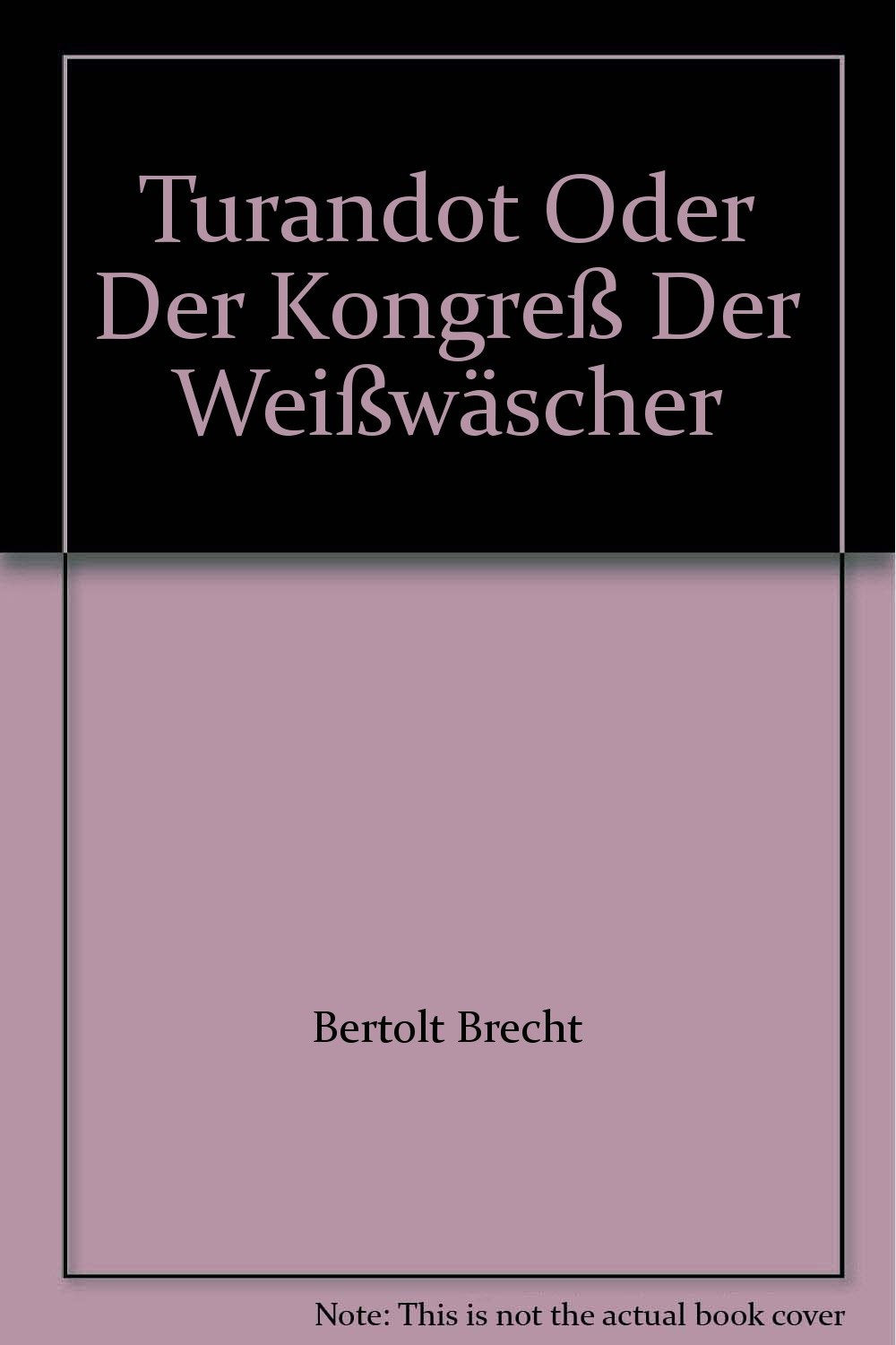 Turandot oder Der Kongreß der Weißwäscher (Bibliothek Suhrkamp) Books