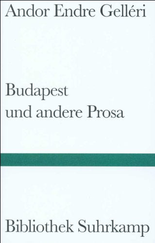 Product Image: Budapest und andere Prosa
