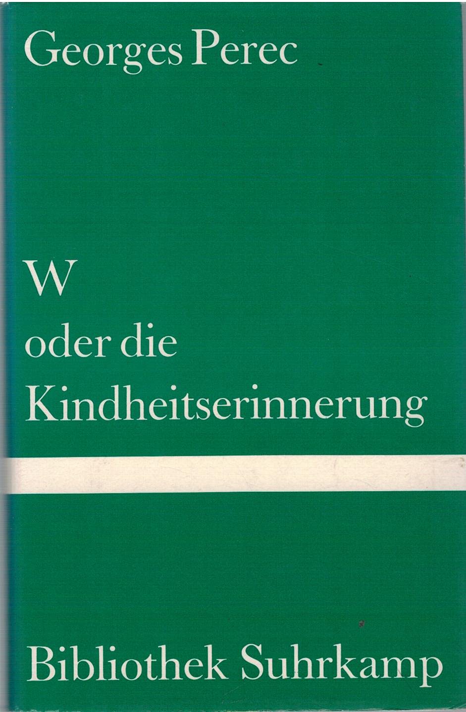 Product Image: W oder Die Kindheitserinnerungen (Bibliothek Suhrkamp)