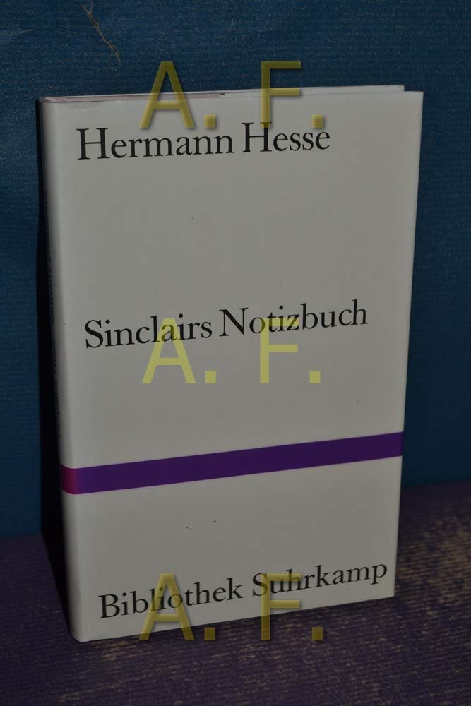 Sinclairs Notizbuch (Bibliothek Suhrkamp) Books