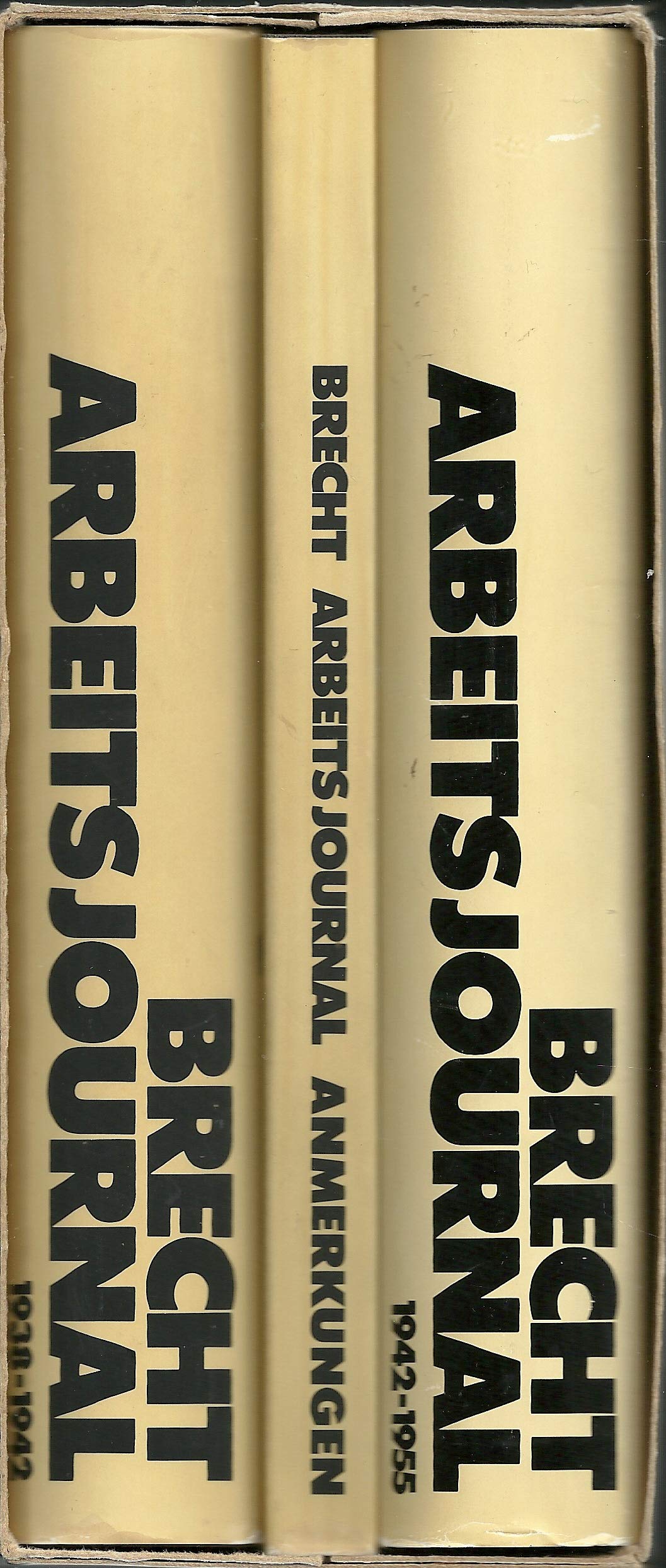 Arbeitsjournal: (2 Bände und ein Ergänzungsband mit Anmerkungen) Erster Band: 1938 bis 1942. Zweiter Band: 1942 bis 1955. Herausgegeben von Werner Hecht Art & Literature