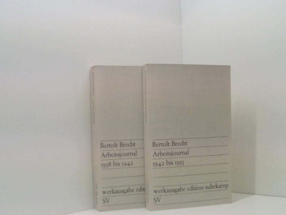 Arbeitsjournal (In zwei Bänden). Supplementbände zu den Gesammelten Werken in 20 Bänden: Erster Band 1938 bis 1942. Zweiter Band 1942 bis 1955. Herausgegeben von Werner Hecht. Werkausgabe Art & Literature Books